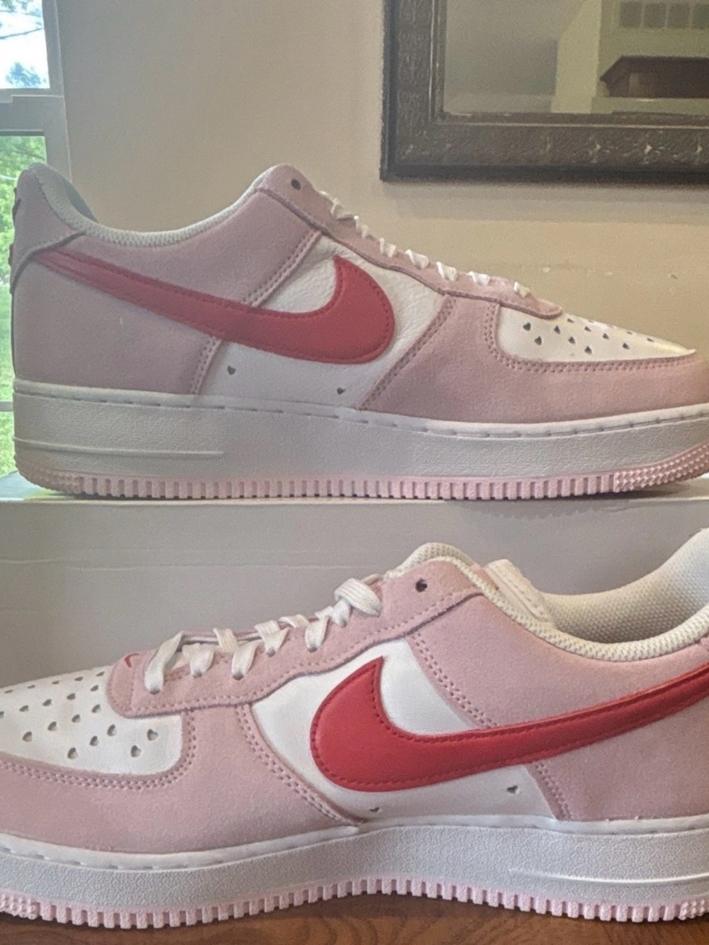 Nike Air Force 1 Low 07s “Valentine’s Day” 
Men’s 10.5 Women 12